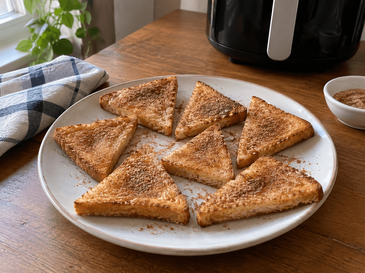Air Fryer Cinnamon Toast Crisps