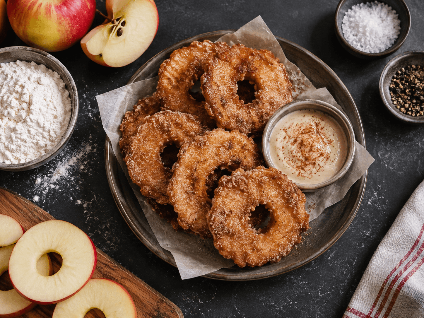 Cinnamon Fried Apple Rings