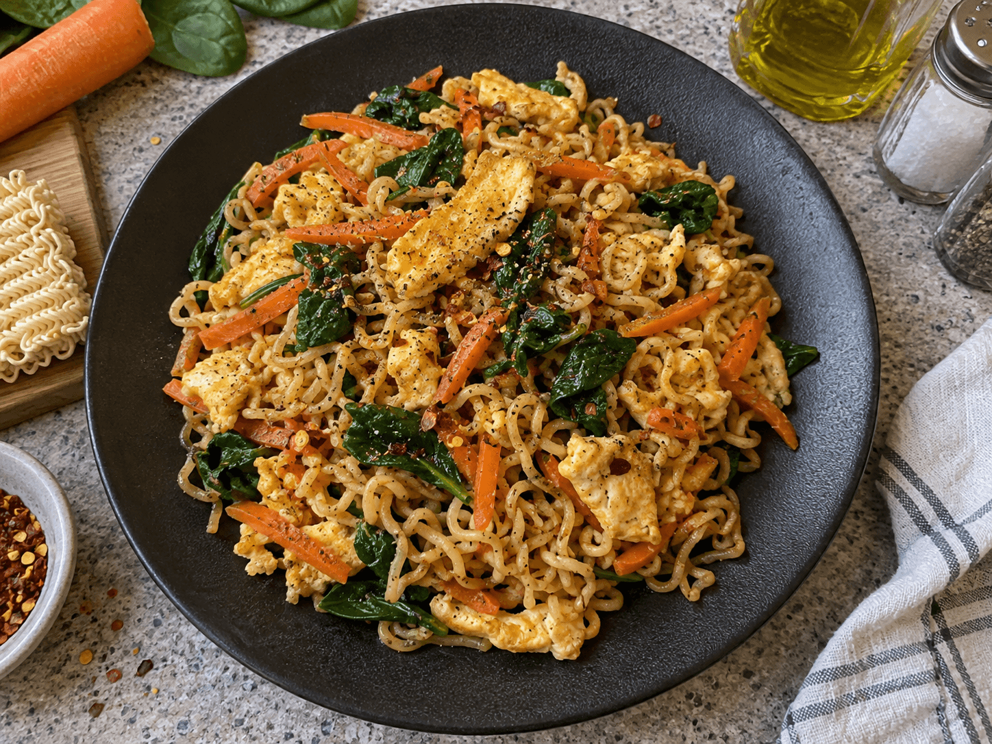 Noodle Omelette Stir-Fry